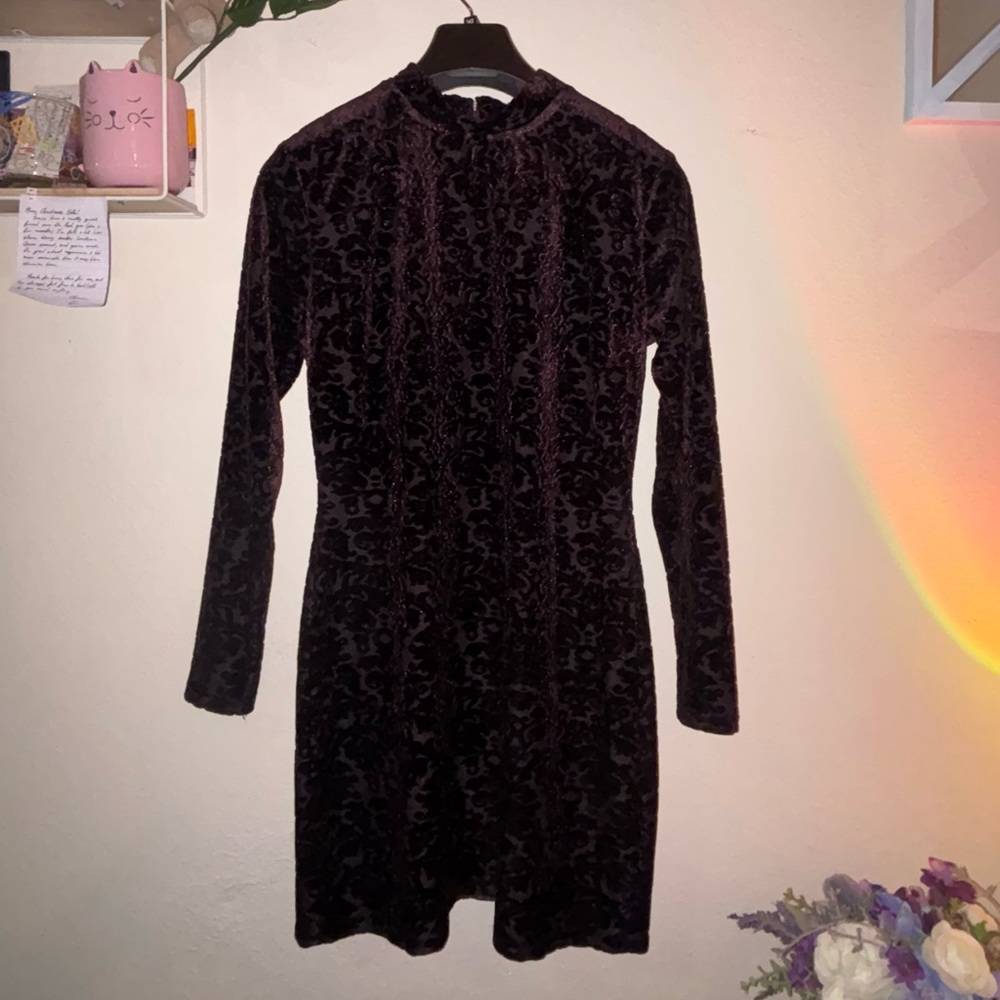 Elegant Black Velvet Dress